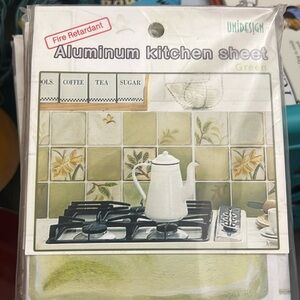 Vintage Aluminum Backsplash Fire Retardant Protector